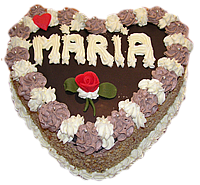 torta v tvare srdiečka
