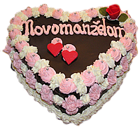 torta v tvare srdiečka