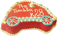 torta v tvare autíčka
