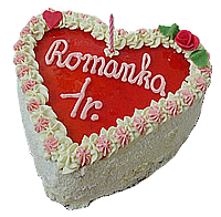 torta v tvare srdiečka
