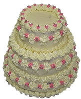 poschodová okrúhla torta