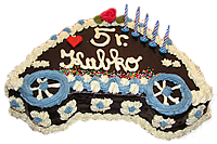 torta v tvare autíčka
